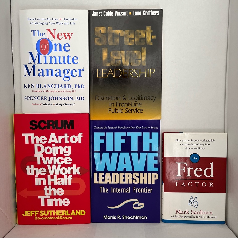 Lot of 5 LEADERSHIP and PRODUCTIVITY BOOKS